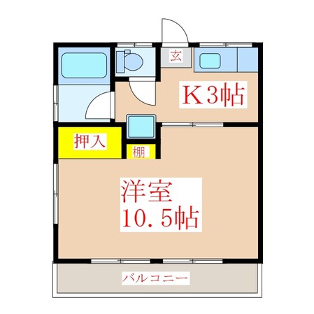 ソレイユ住吉　Ｂ棟の物件間取画像